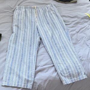 Orvis Blue and White Striped Lounge Pants